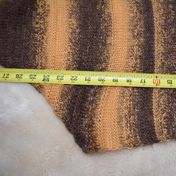 POL Cropped Brown Striped Mock Neck Sweater Women’s Size Small - Picture 8 of 10